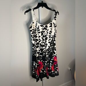 Vintage Nine West Black and White Floral Dress